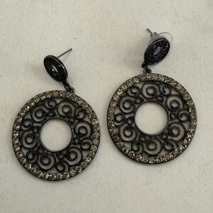 Elegant Black and Silver Earrings